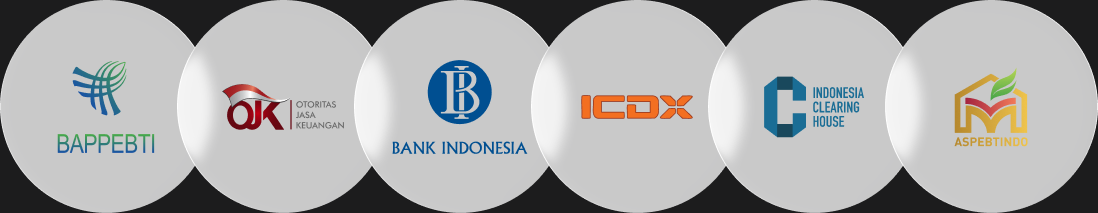 Logo BAPPEBTI, OJK, Bank Indonesia, ICDX, Indonesia Clearing House, dan Aspebtindo
