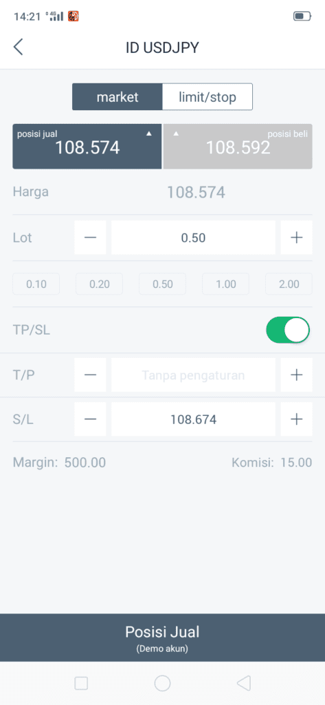 hanson trading app order