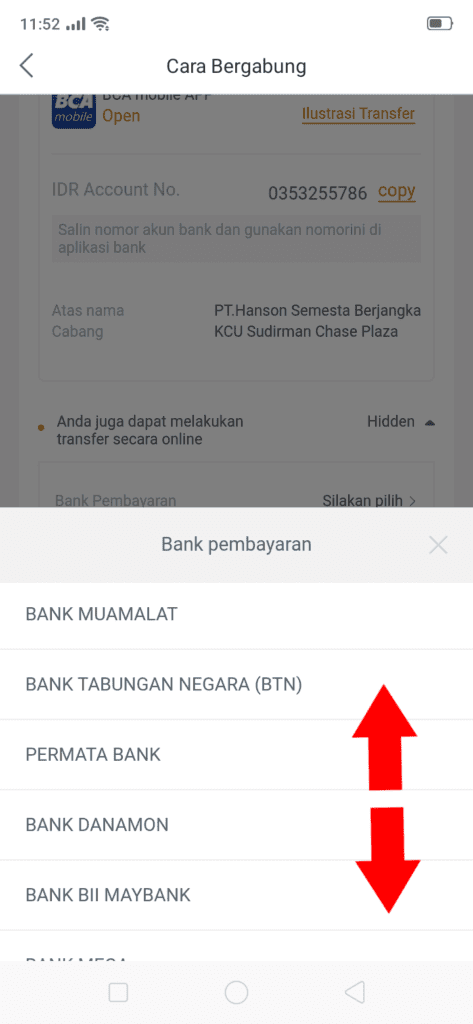 daftar bank lain di aplikasi hsb investasi