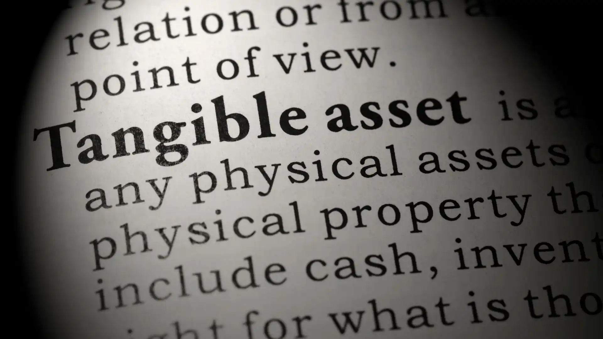 tulisan tangible asset di buku investasi