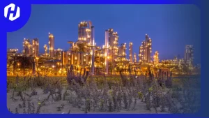 pabrik gas alam di gurun iran