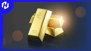 kilauan emas yang bercahaya hasil trading emas