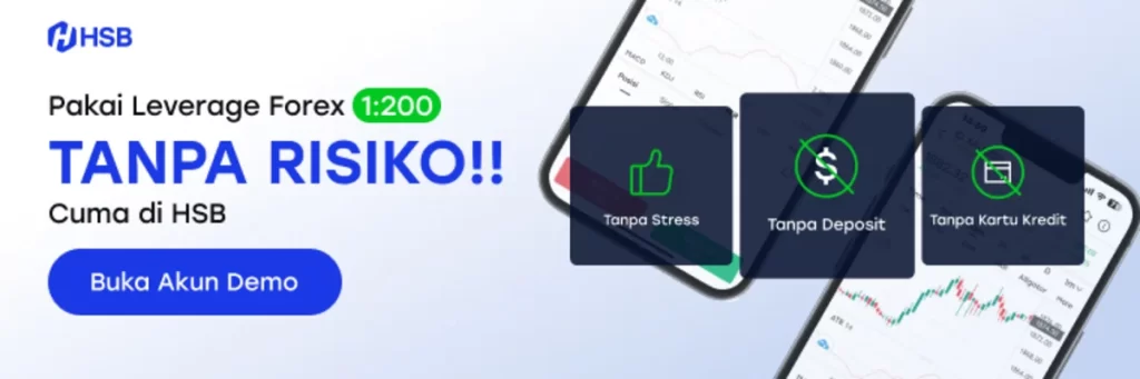 coba trading menggunakan leverage ideal di akun demo HSB