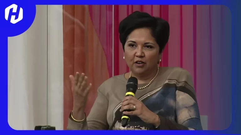 indra nooyi sedang diwawancara