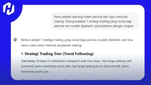 Tading menggunakan ChatGPT biar lebih mudah memahami indikator dan strategi trading