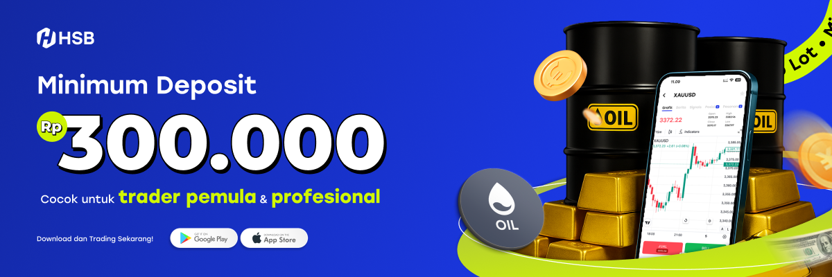 HSB – Minimum deposit trading hanya Rp300 ribu, cocok untuk trader pemula dan profesional.