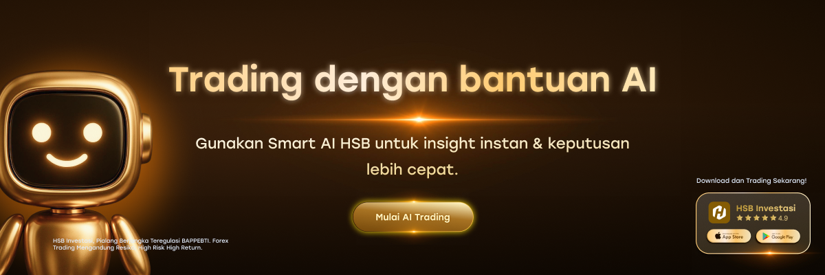 HSB Investasi - Trading Forex dengan bantuan AI. Gunakan Smart AI HSB untuk insight instan, analisis pasar otomatis, dan keputusan trading cepat. Cocok untuk trader pemula hingga profesional.