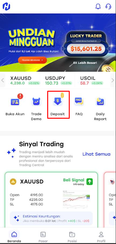tombol deposit HSB Investasi