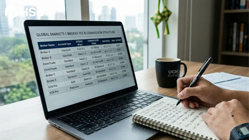 ketentuan spread dan komisi broker